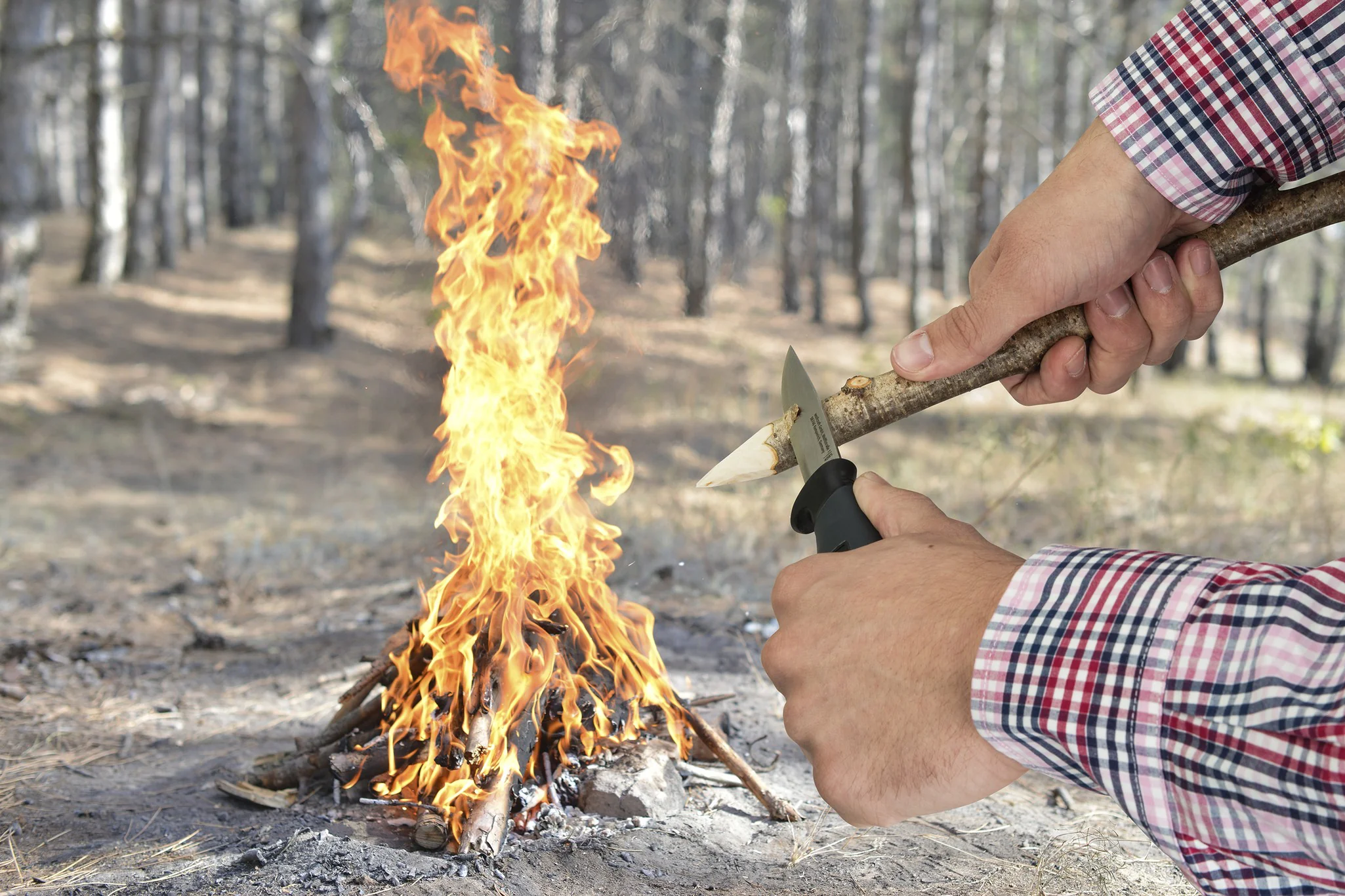 Outdoormesser mit glatter Klinge und Köcher - Image 4